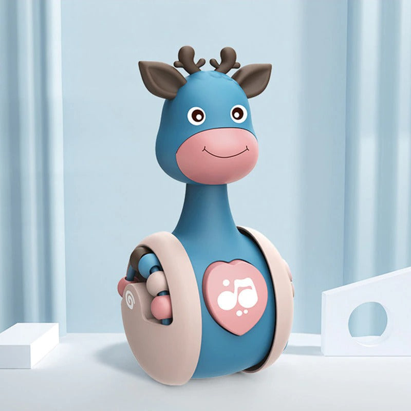 Sliding Deer Baby Tumbler Rattle Learning Education Toys