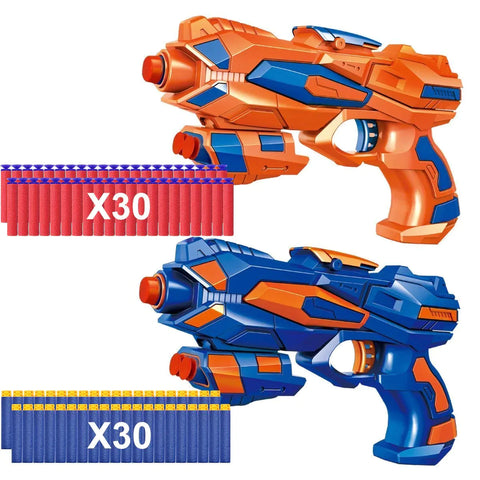 2 Pack Blaster Guns Toy Guns for Boys with 60 Pack Refill Soft Foam Darts