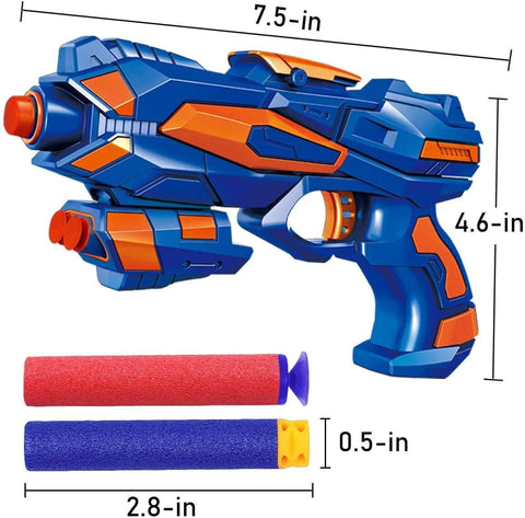 2 Pack Blaster Guns Toy Guns for Boys with 60 Pack Refill Soft Foam Darts