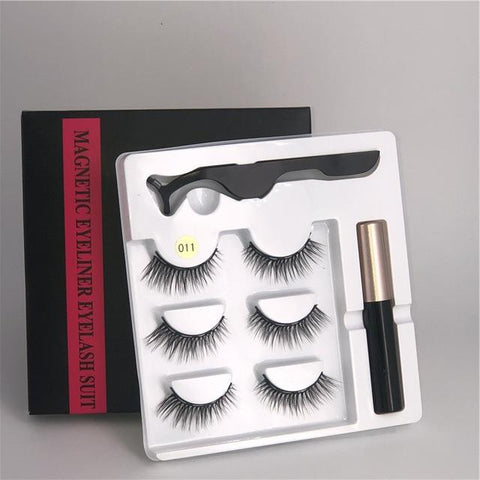 3 Pairs Magnetic Eyelashes and Eyeliner Kit Eyelashes EvoFine 5C-11 