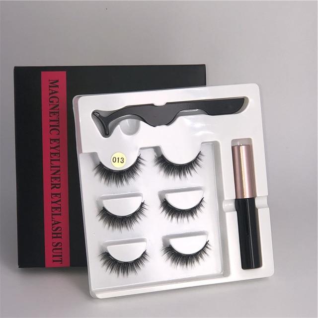 3 Pairs Magnetic Eyelashes and Eyeliner Kit Eyelashes EvoFine 5C-13 