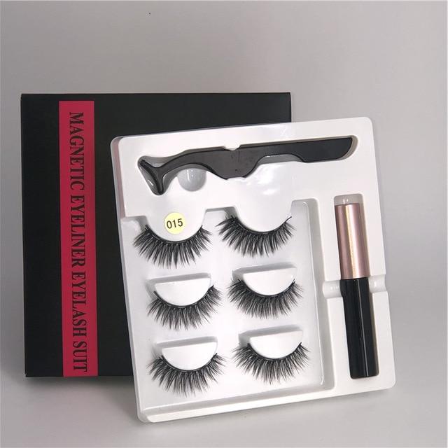 3 Pairs Magnetic Eyelashes and Eyeliner Kit Eyelashes EvoFine 5C-15 