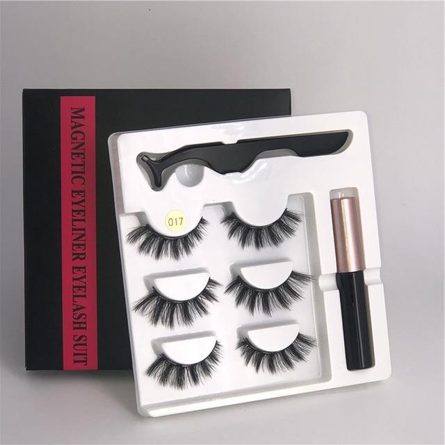 3 Pairs Magnetic Eyelashes and Eyeliner Kit Eyelashes EvoFine 5C-17 