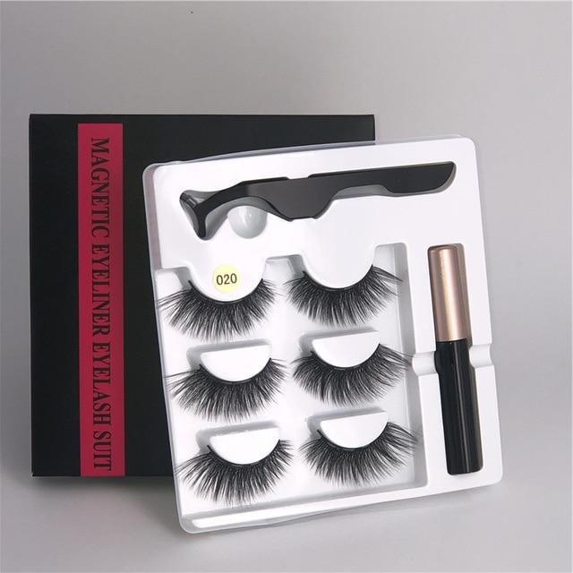 3 Pairs Magnetic Eyelashes and Eyeliner Kit Eyelashes EvoFine 5C-20 