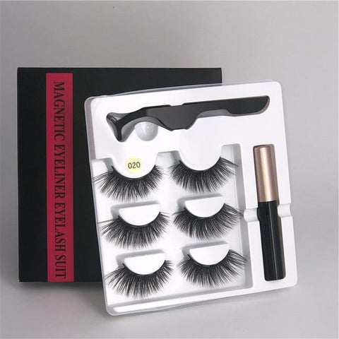 3 Pairs Magnetic Eyelashes and Eyeliner Kit Eyelashes EvoFine 5C-20 