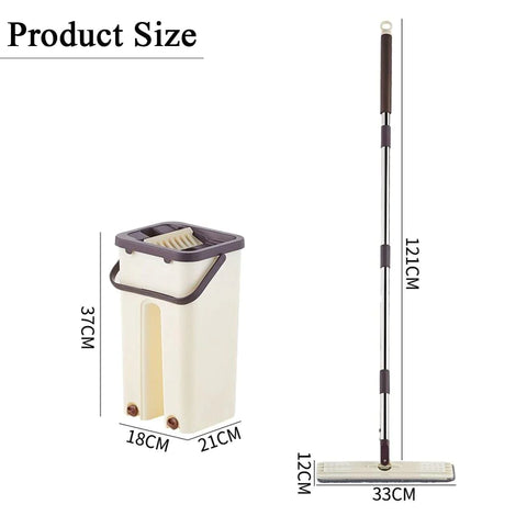 4 in 1 Multi Functional Flat Floor Mop and Bucket Set