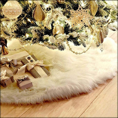 48 Inch Faux Fur Christmas Tree Skirt