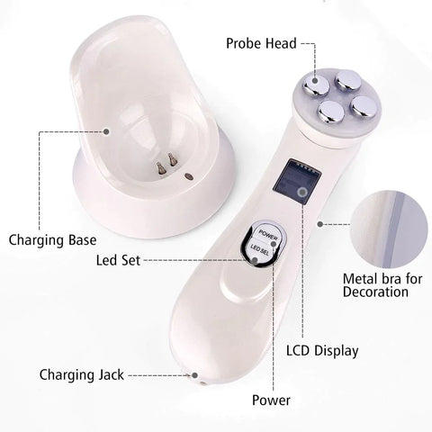 5 in 1 LED facial massager skin tightening Device