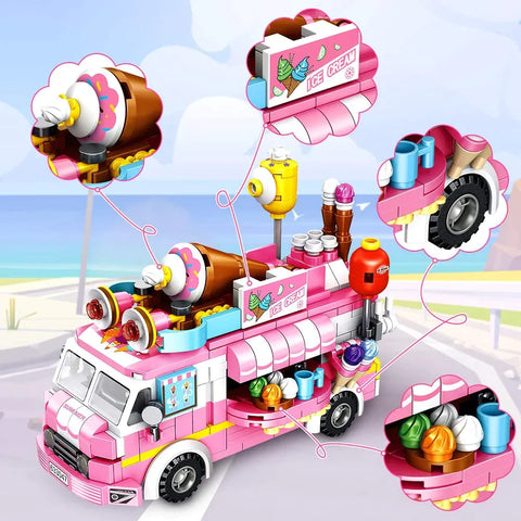 553 Pieces Ice Cream Truck Set Toys for Girls