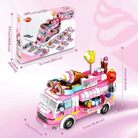 553 Pieces Ice Cream Truck Set Toys for Girls