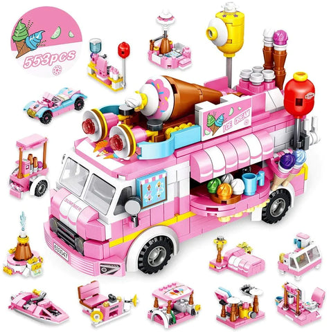 553 Pieces Ice Cream Truck Set Toys for Girls