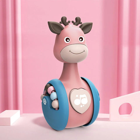 Sliding Deer Baby Tumbler Rattle Learning Education Toys