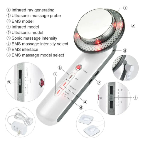 6 in 1 Slimming Cellulite Removal Massager for Face and Body