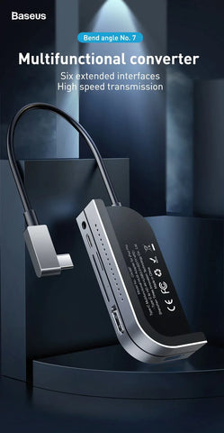 6 in 1 USB C HUB for Type C Devices
