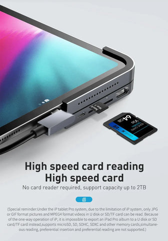 6 in 1 USB C HUB for Type C Devices