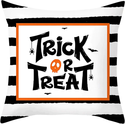 Halloween Pillow Covers 18x18 Set of 4 Trick