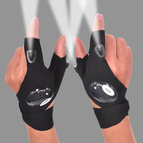 LED flashlight gloves