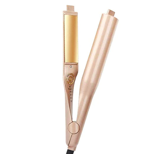 Iron Hair Straightener and Curling Ceramic- Gold