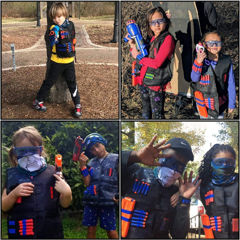 Kids Tactical Vest Kit 2 Pack Compatible with Nerf Guns