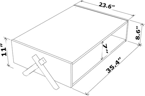 Kipp Coffee Table for Living Room Sturdy Body and Legs