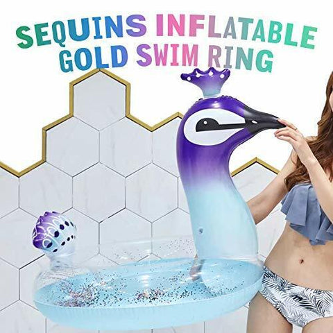 Peacock Swim Ring for Kids and Adults