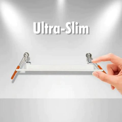 Recessed Lights (Square)-4 Inch, LED  Ceiling & Shower Ultra Slim Lights, 6-Pack