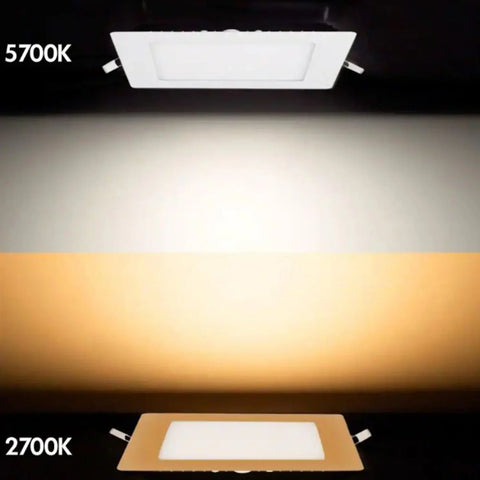 Recessed Lights (Square)-4 Inch, LED  Ceiling & Shower Ultra Slim Lights, 6-Pack