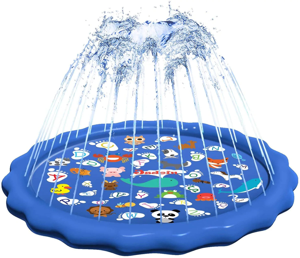 Splash Pad Sprinkler for Kids Toddlers 68" Splash Water Pad