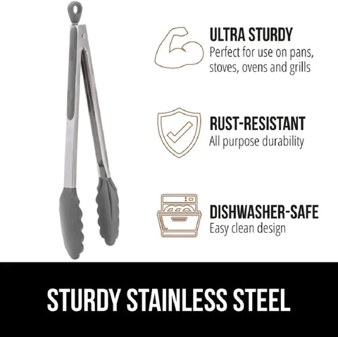 Stainless Steel Silicone Tongs for Cooking