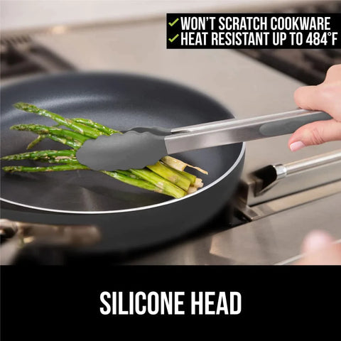 Stainless Steel Silicone Tongs for Cooking