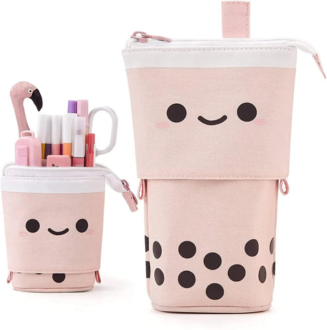 Standing Pencil Case Cute Telescopic Pen Holder Stationery Pouch