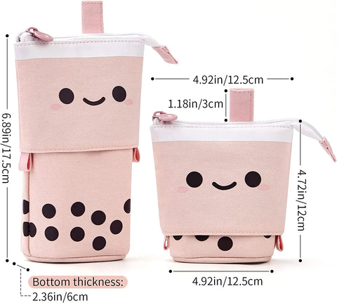 Standing Pencil Case Cute Telescopic Pen Holder Stationery Pouch