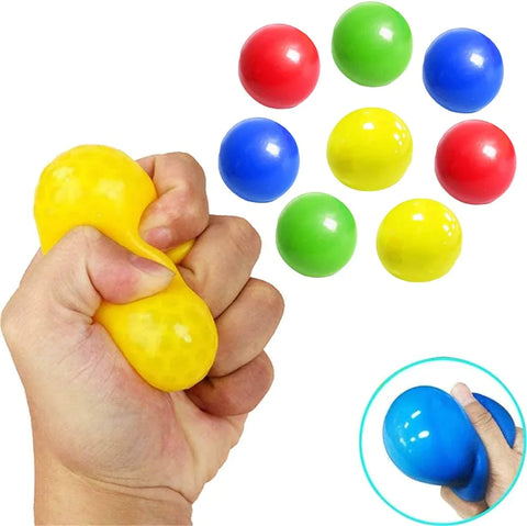 Stick Stress Balls Toys, Globbles Sticky Balls, Colorful Baby Toy Balls -4 pack