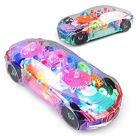 Transparent Racing Car Toy with Music and Lights