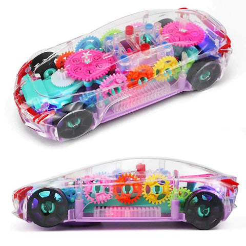 Transparent Racing Car Toy with Music and Lights