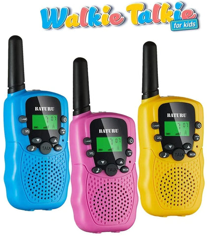 Walkie Talkies for Kids 3 Pack 3 Miles, 2 Way Radio Toys for Kids with Backlit LCD Flashlight