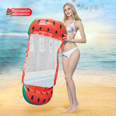 Watermelon Pool Hammock Inflatable Floats in Fruit Pattern