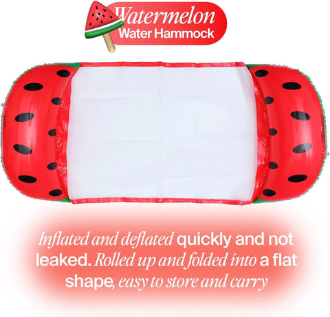 Watermelon Pool Hammock Inflatable Floats in Fruit Pattern