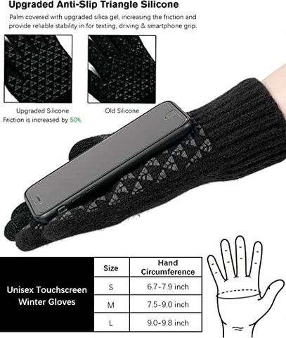 Winter Knit Gloves with Upgraded Touch Screen