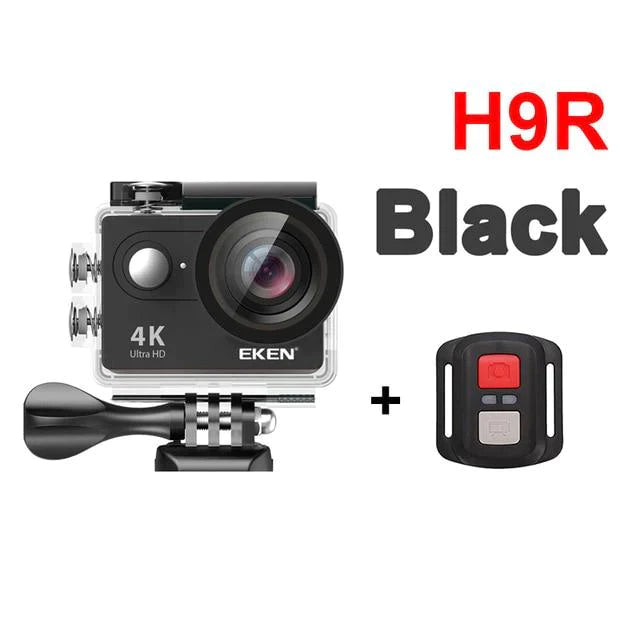 Action Camera, 4K Ultra HD WiFi Waterproof Action Camera action Camera EvoFine H9R BLACK Standard 