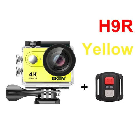 Action Camera, 4K Ultra HD WiFi Waterproof Action Camera action Camera EvoFine H9R YELLOW Standard 