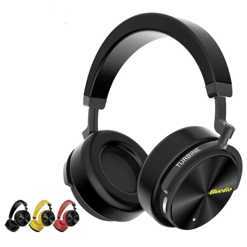 Active Noise Cancelling Wireless Bluetooth Headphones EvoFine Black 