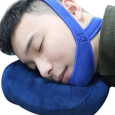 Anti Snore Chin Strap for Snoring Solution, Upgraded Chin Straps for Men Women Snoring Chin EvoFine Blue 