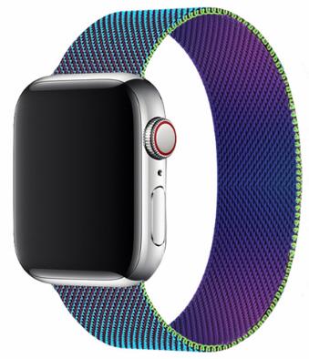 Apple watch bands 40mm, Stainless steel Milanese loop straps For Apple watch watch bands EvoFine Rainbow 38mm or 40mm 