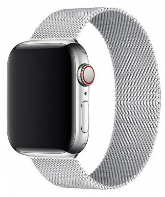 Apple watch bands 40mm, Stainless steel Milanese loop straps For Apple watch watch bands EvoFine Silver 42mm or 44mm 