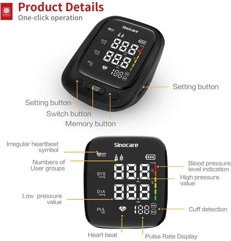 Automatic Digital Blood Pressure Monitor with Voice Function