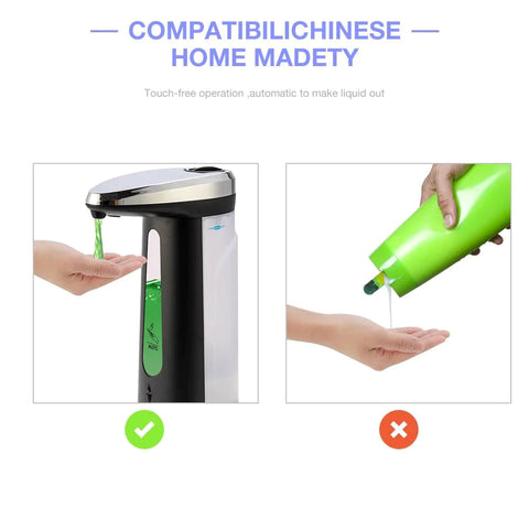 Automatic Soap Dispenser, Smart Sensor ABS Touch-Free Soap Dispenser 400Ml