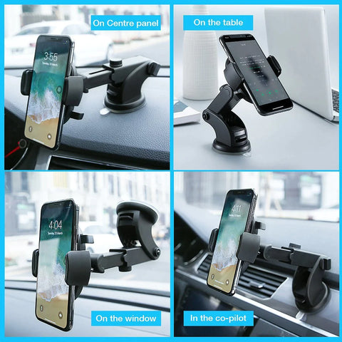 Automatically Locking Windshield Phone Holder - Universal FIt