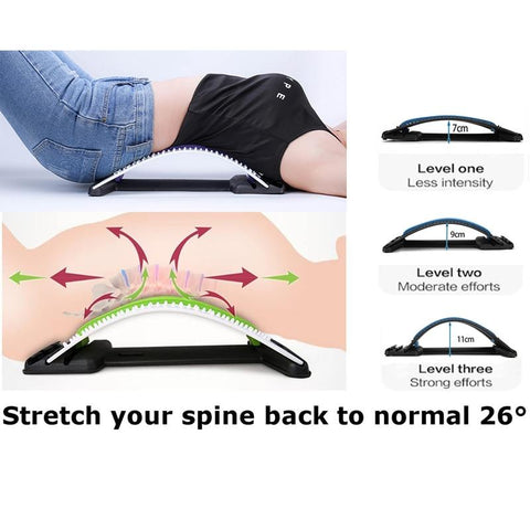 Back Pain Relief - Acupressure Back Stretcher and Massage Ball Set