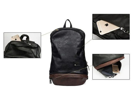 Fashion Travel Backpack - Fashionable Leather Laptop Backpack